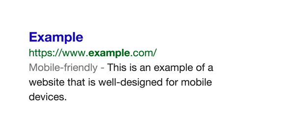 Google mobile friendly website labell